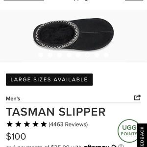 UGG Men’s Tasman Slippers NWT